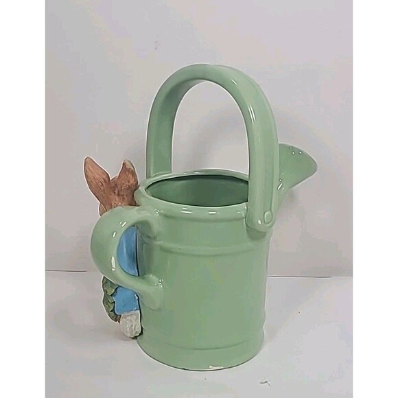 Beatrix Potter Teleflora 2007 Peter Rabbit 3D Ceramic Watering Can Planter 9" - Picture 3 of 7